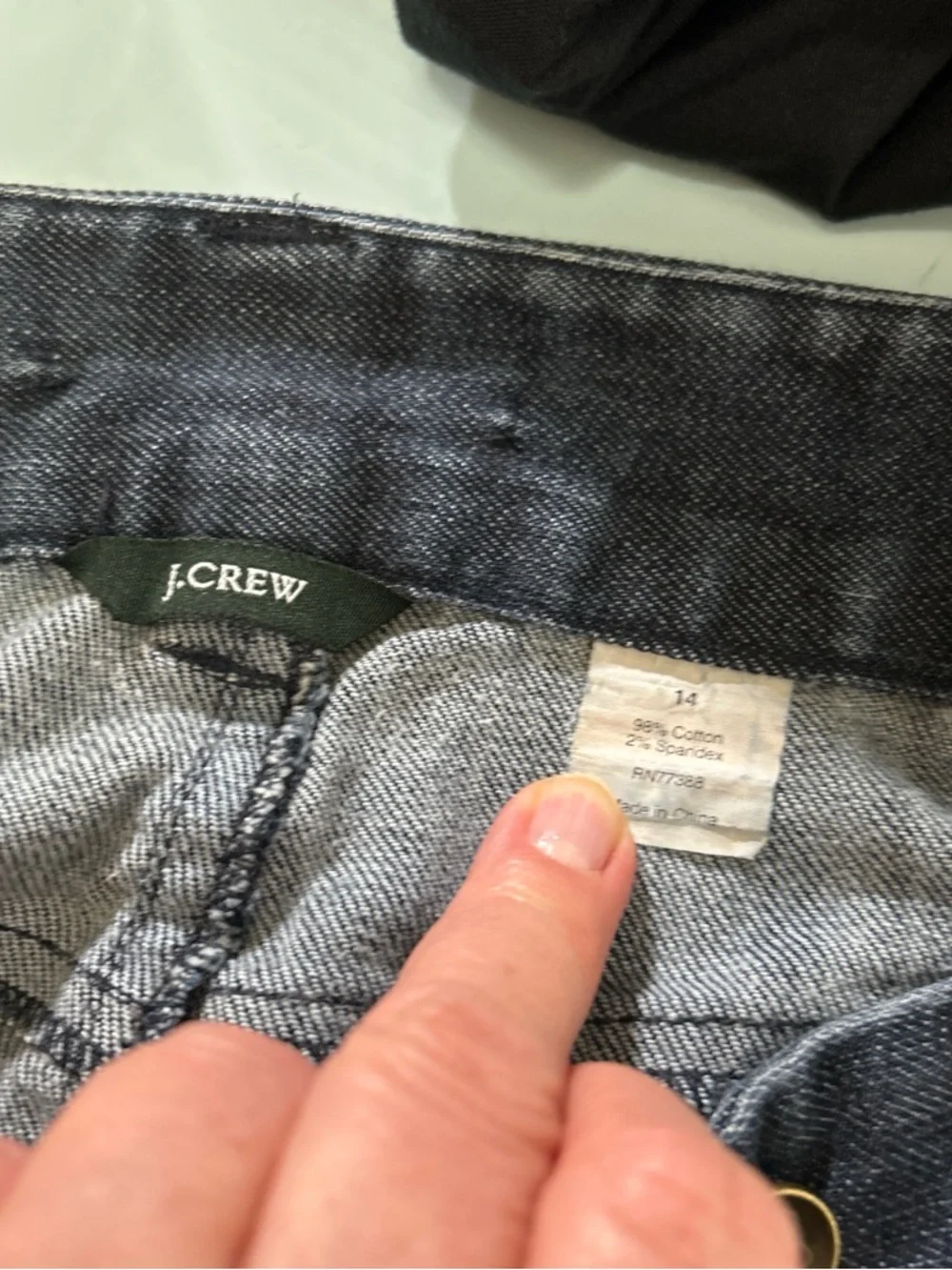 J. Crew Dark Blue Denim Pencil Skirt